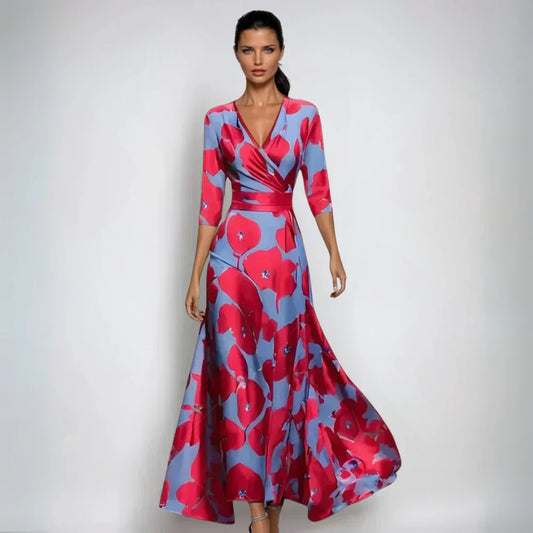 Dames Uitlopende Jurk Met Bloemenprint - StudioMarella