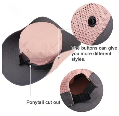 Opvouwbare Zonnehoed Polyester UV-Bescherming Brede Rand Unisex 56-60cm