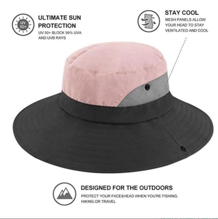 Opvouwbare UV-Beschermende Zonnehoed Verstelbaar Ademend Polyester Dames Zomerhoed Paardenstaartopening Reizen Strand Outdoor