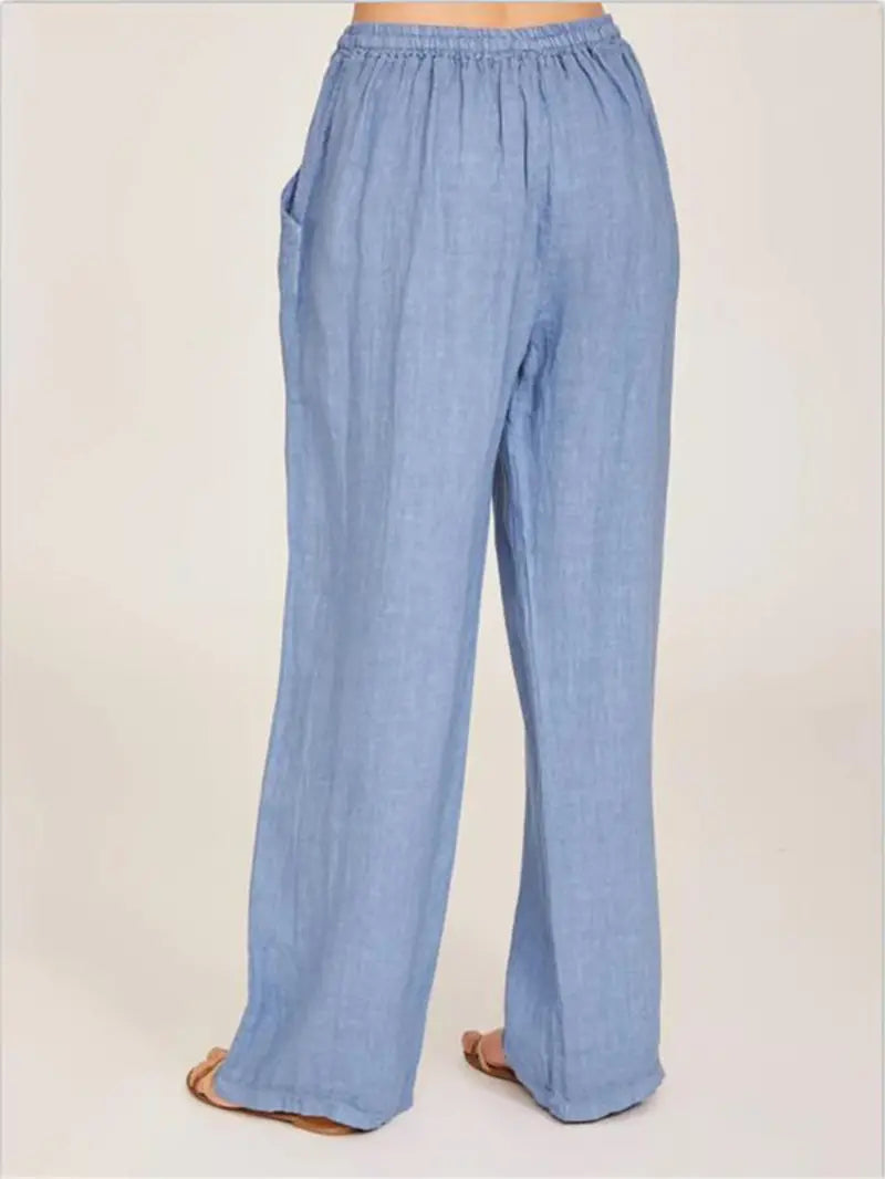 Dames Linnen Broek Zomer Losse Vrije Pasvorm