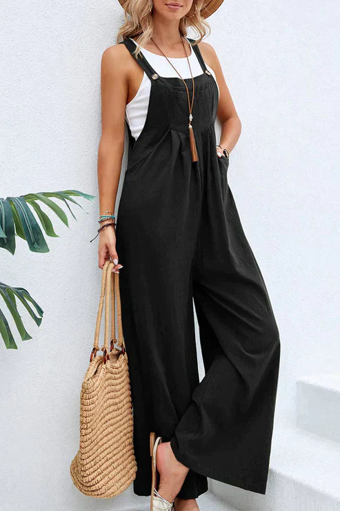 Zwarte Jumpsuit Vrouwelijk Elegante Avondjurk