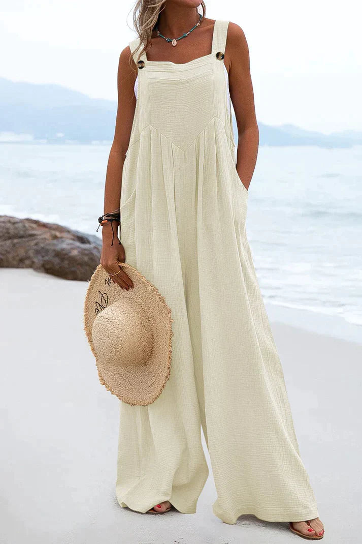 Zomer Jumpsuit Vierkante Halslijn Casual Dameskleding