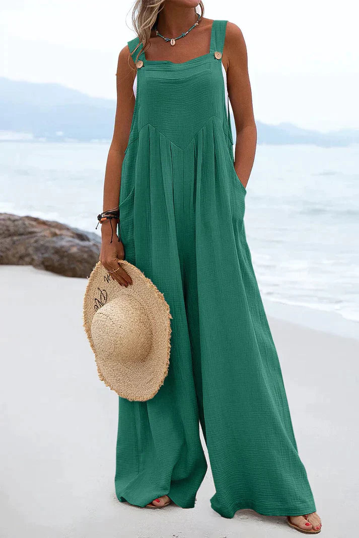 Zomer Jumpsuit Vierkante Halslijn Casual Dameskleding