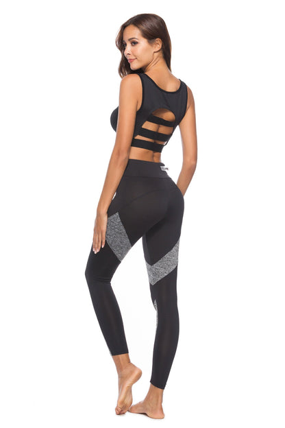 Dames Sportlegging Hoge Taille met Kleurvlekken