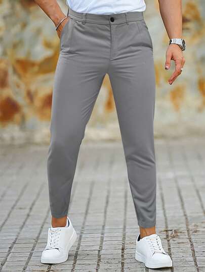 Mannen Chino Joggers Slim Fit Stijlvolle Broek