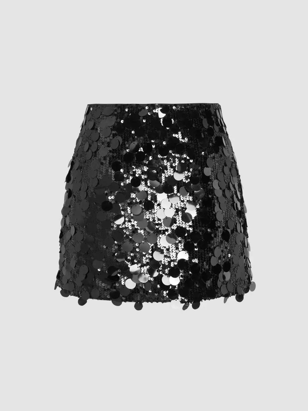 Korte Mini Rok Glamour Jurk Model