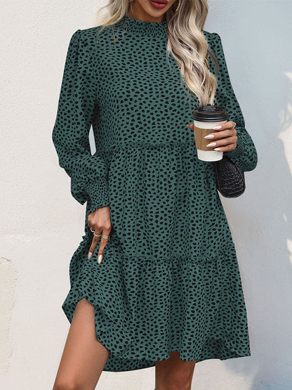 Dames Jurk Babydoll met Bloemenprint en Plooien