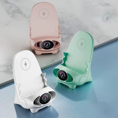 Draadloze Oplader 15W met Houder – Smartphone Snellader Staand of Liggend – Stoel Design met Koeling