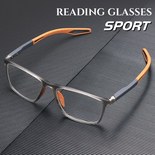 Sportieve Ultralight Anti-Blauw Licht Progressieve Leesbril Titanium Montuur