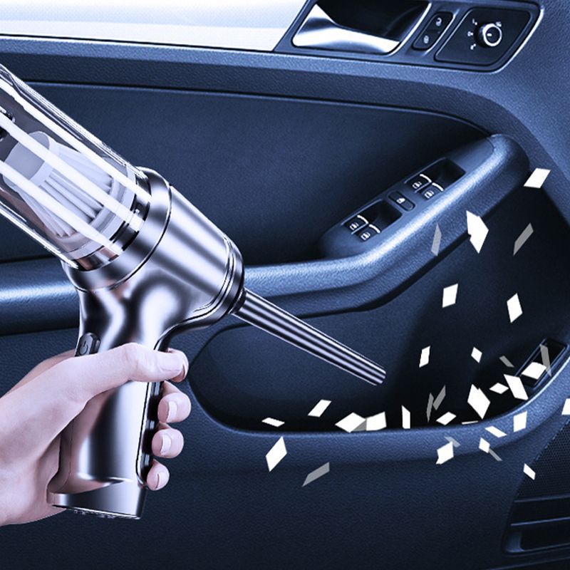 Draadloze Handstofzuiger Auto 120W Oplaadbaar met Blaas- en Zuigfunctie Compact Lichtgewicht 4 Opzetstukken Nat Droog Wasbaar Filter USB