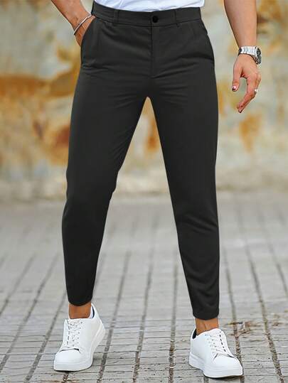 Mannen Chino Joggers Slim Fit Stijlvolle Broek