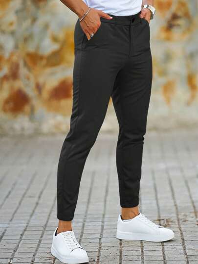 Mannen Chino Joggers Slim Fit Stijlvolle Broek