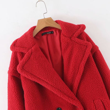 Dames Teddyjas Lange Warme Luxe Stijl
