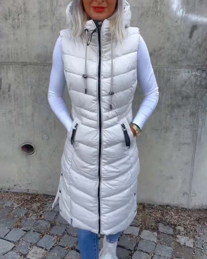 Dames Bodywarmer Warm Gewatteerd Lange Jas - StudioMarella