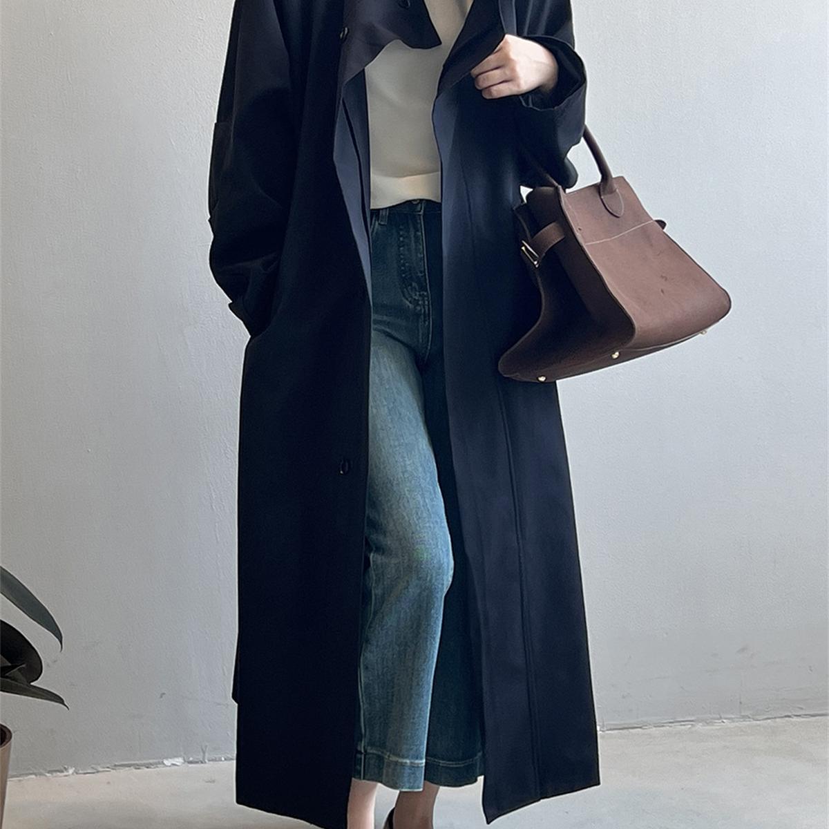 Dames Trenchcoat Lange Stijlvolle Regenjas