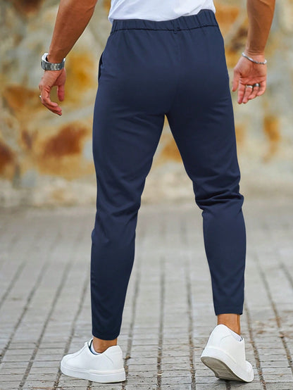 Mannen Chino Joggers Slim Fit Stijlvolle Broek