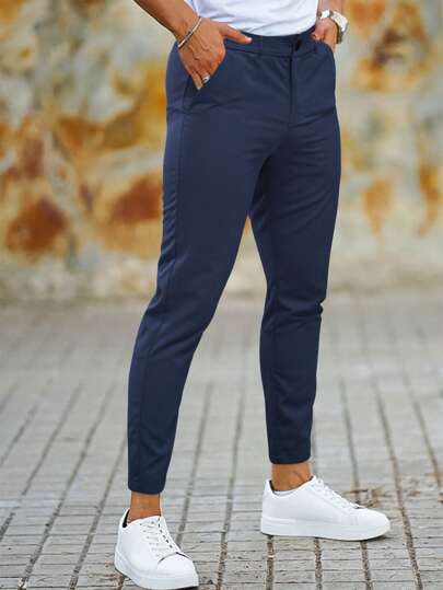 Mannen Chino Joggers Slim Fit Stijlvolle Broek - StudioMarella