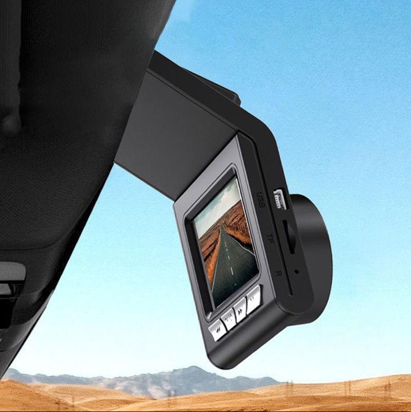 HD Dashcam met Bewegingsdetectie en Nachtzicht 1080P voor Auto | Compacte Camera met Zelfklevende Montage