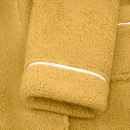 Sherpa Coral Fleece Badjas met Shawlkraag Unisex Loungewear Comfortabel Huis Huispak Zachte Fleece Ochtendjas