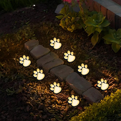 Solar Tuinverlichting Pootafdruk Vormgegeven LED Warm Wit Decoratief Padlicht voor Buiten