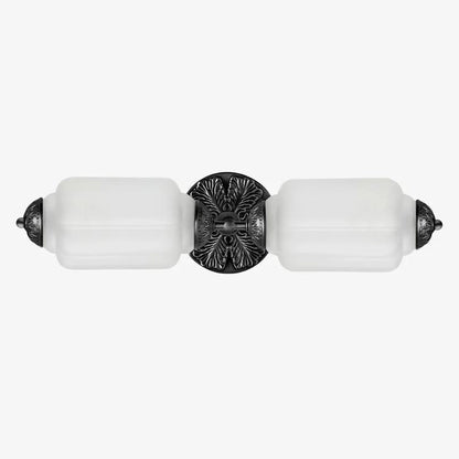 Vintage Art Deco Milk Glass Eloise Vanity Light Fixture