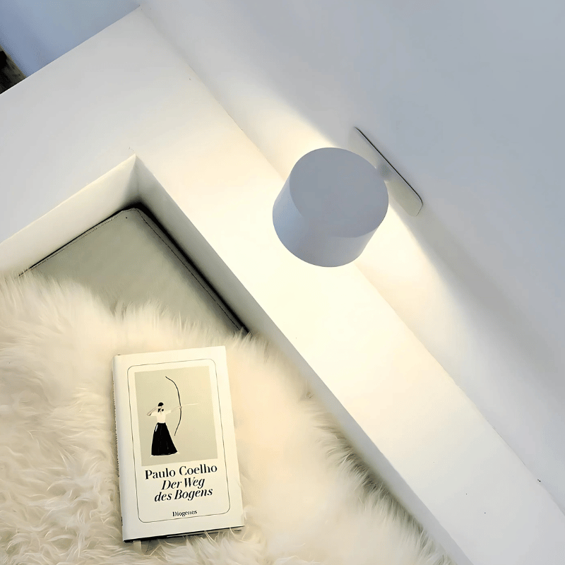LED Wandlamp Draadloos met Accu en 360° Draaifunctie | Compact Design voor Woonkamer, Slaapkamer, Leeshoek, Hal | Instelbare Kleurtemperatuur Warmwit Neutraalwit Koudwit | Oplaadbare Verlichting 2000mAh