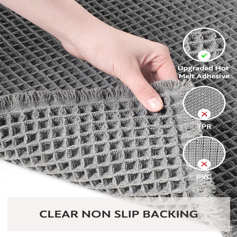 Badmat Wafelstructuur Absorberend Antislip Beige Badkamer Douchemat Sneldrogend Zacht Vloermat Spa Stijl