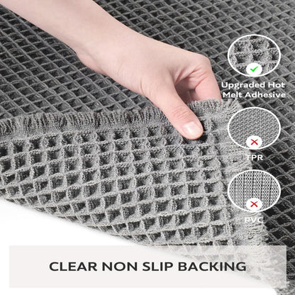 Badmat Wafelstructuur Absorberend Antislip Beige Badkamer Douchemat Sneldrogend Zacht Vloermat Spa Stijl