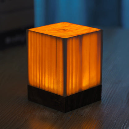 Oplaadbare LED Tafellamp met Touch Control en Houtnerf – Draadloos Stemmingslicht voor Slaapkamer & Bureau