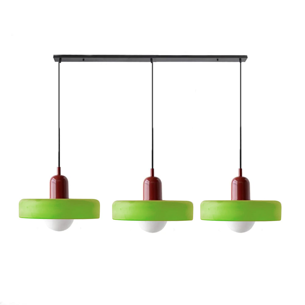 Luccon Triple Hanglamp Glas G9 Retro Kleuren Eettafel Woonkamer Design Verlichting Meerlamp
