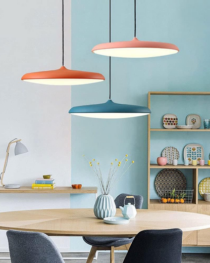 Ronde Hanglamp met Zachte Lichtverspreiding Zwart Grijs Groen Roze Wit Oranje ø25cm ø40cm Modern Scandinavisch Design voor Eetkamer Woonkamer Werkplek