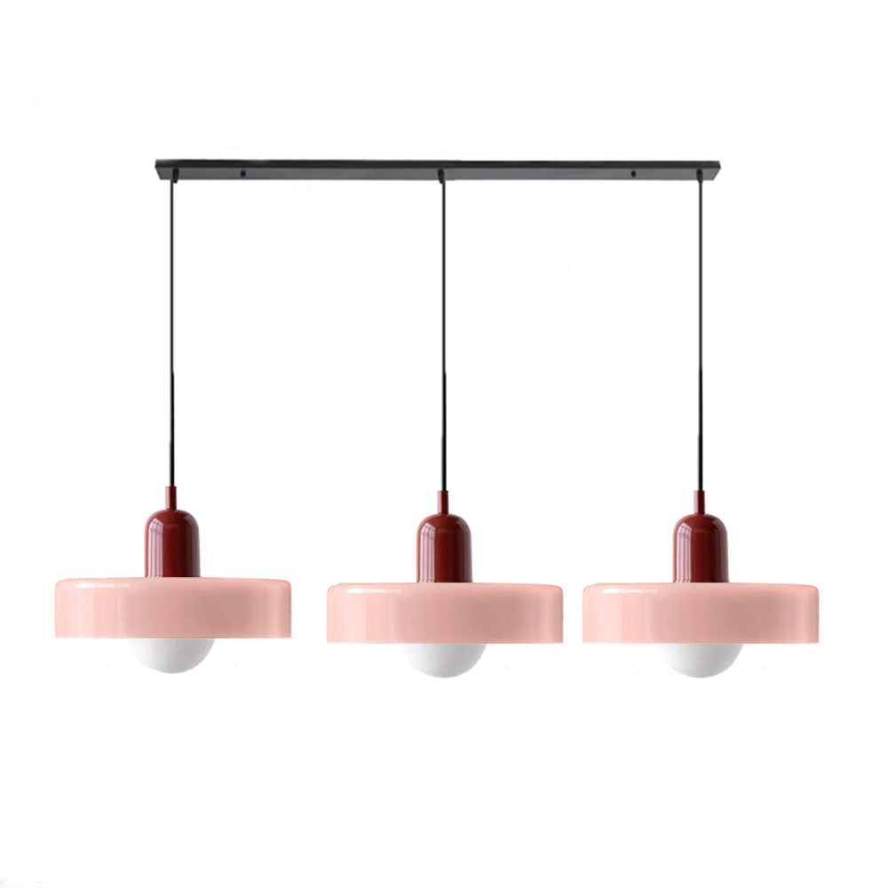 Luccon Triple Hanglamp Glas G9 Retro Kleuren Eettafel Woonkamer Design Verlichting Meerlamp