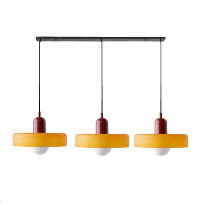 Luccon Triple Hanglamp Glas G9 Retro Kleuren Eettafel Woonkamer Design Verlichting Meerlamp