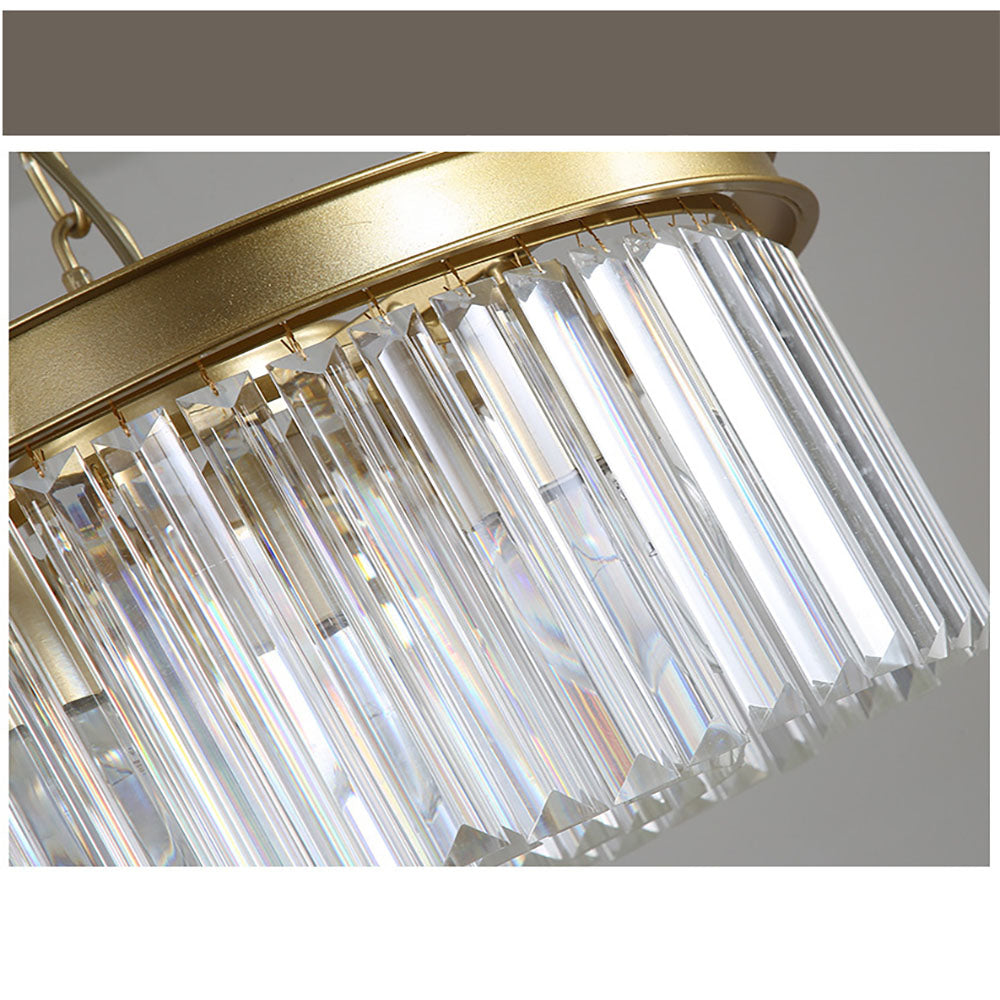 Plafondlamp kristal 40 cm goud 4x E14 woonkamer hal slaapkamer luxe plafondverlichting moderne kristallen lamp
