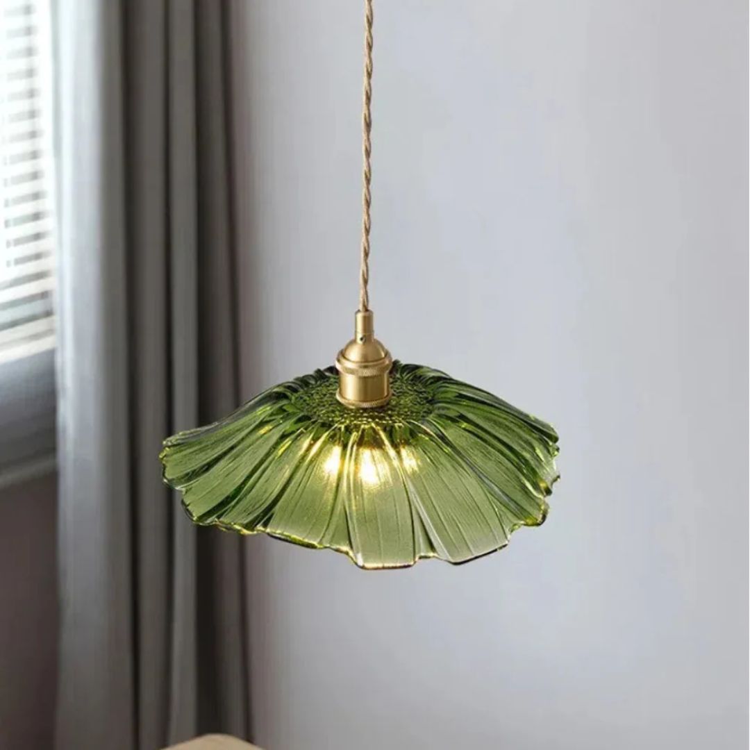 Cullivan Flower Hanglamp Glas Metaal Rood E27 Eettafel Verlichting Vintage Bloem Lamp Hal Sfeerverlichting