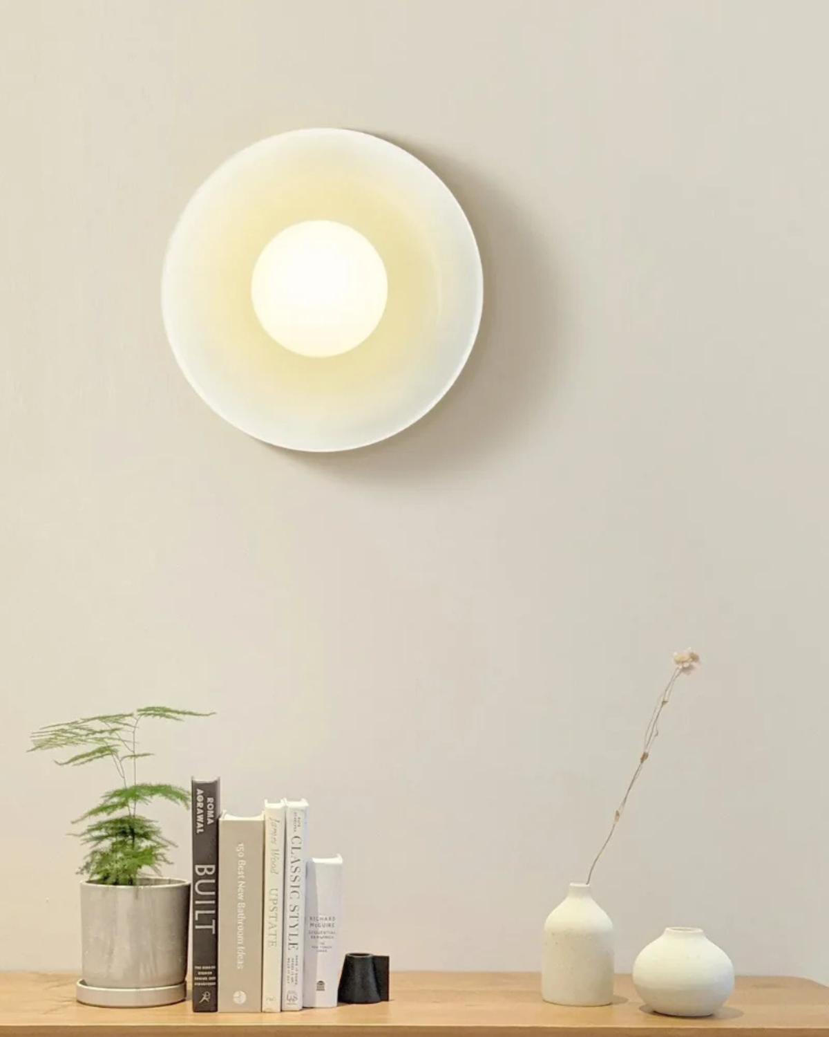 Moderne ronde plafondlamp van glas en ijzer – minimalistische designlamp voor woonkamer en slaapkamer met warme lichtkleur