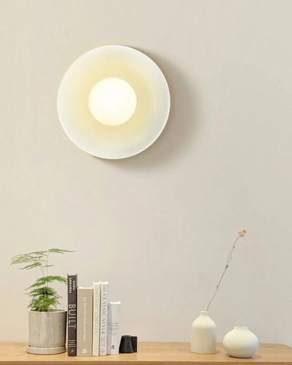Moderne ronde plafondlamp van glas en ijzer – minimalistische designlamp voor woonkamer en slaapkamer met warme lichtkleur