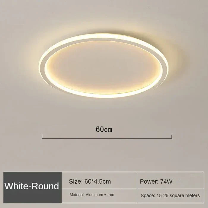 Ronde Plafondlamp Scandinavisch Design Goud Zwart Wit 20-50cm LED Dimbaar Metaal Glas Woonkamer Slaapkamer Eetkamer