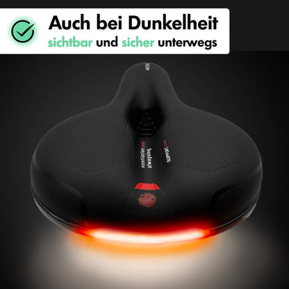 Ergonomisch Fietszadel met Gel-Demping - Comfortzadel voor Langere Fietstochten - Ademend en Drukverlagend - Universele Pasvorm
