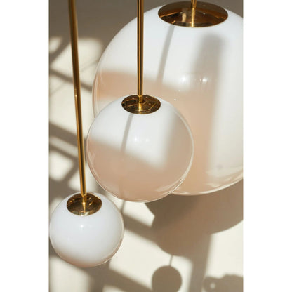 Hanglamp Messing Melkglas Plafond Minimalistisch Modern Scandinavisch Hal Eettafel Nachtkastje