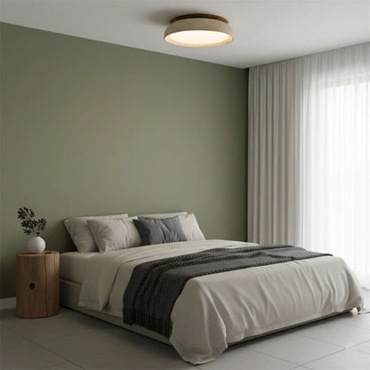 Depiara plafondlamp travertin hout LED 3000K beige plafondverlichting woonkamer slaapkamer hal badkamer modern minimalistisch