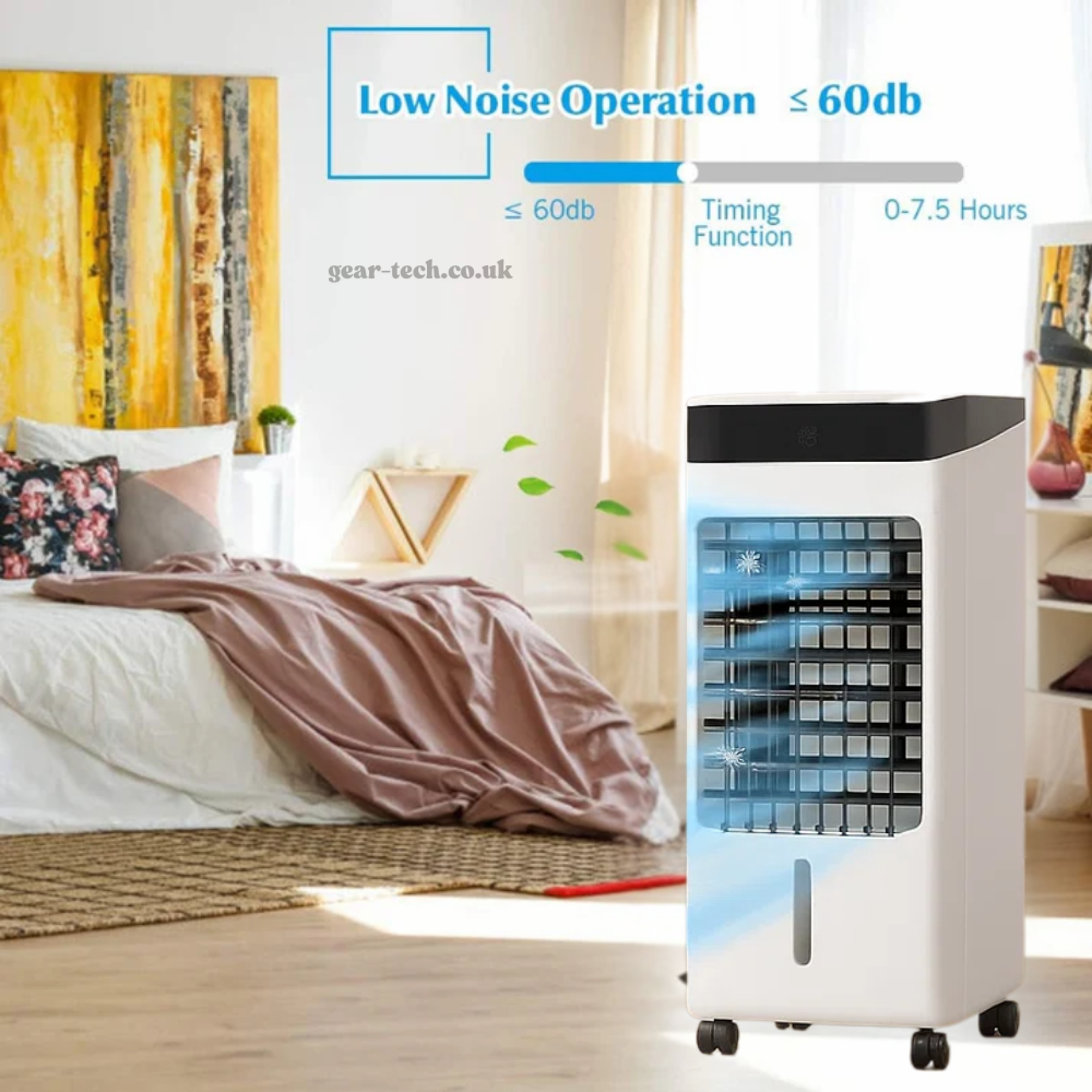 Draagbare Raambloze Aircooler met Afstandsbediening – 3-in-1 Luchtkoeler, Ventilator en Bevochtigingsfunctie voor Thuis en Kantoor