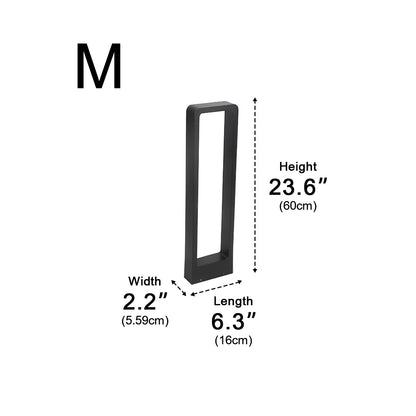 Sokkellamp LED 10W Zwart Aluminium Tuin Oprijlaan Pad IP65 Staande Buitenlamp Rechthoek Warmwit 3000K Gazonlamp Tuinverlichting