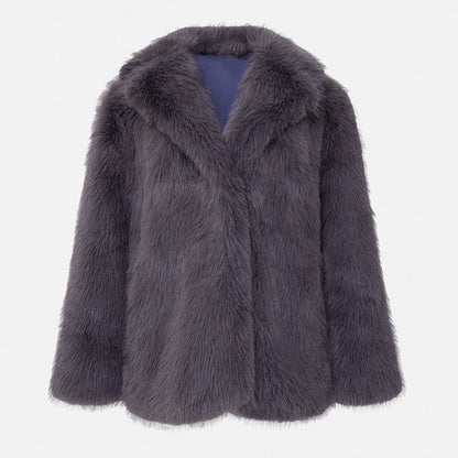 Dames Faux Fur Jas Stijlvol Luxe Warm en Elegante Look