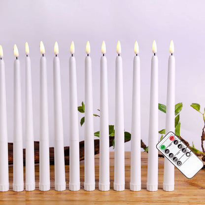LED Kaars Staand Kunststof 27,5 cm Dimbaar Afstandsbediening Timer Vlamloze Sfeerverlichting Kroonluchter Tafel Decoratie Batterij