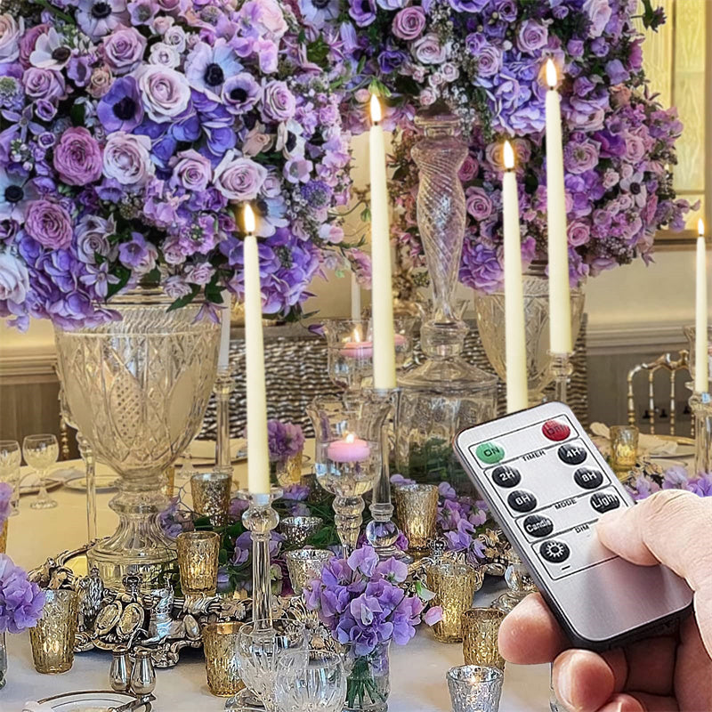 LED Kaars Staand Kunststof 27,5 cm Dimbaar Afstandsbediening Timer Vlamloze Sfeerverlichting Kroonluchter Tafel Decoratie Batterij
