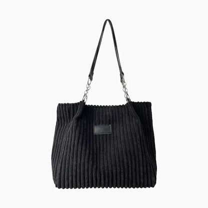 Vrouwen Handtas Fluweel Zwart Elegante Design