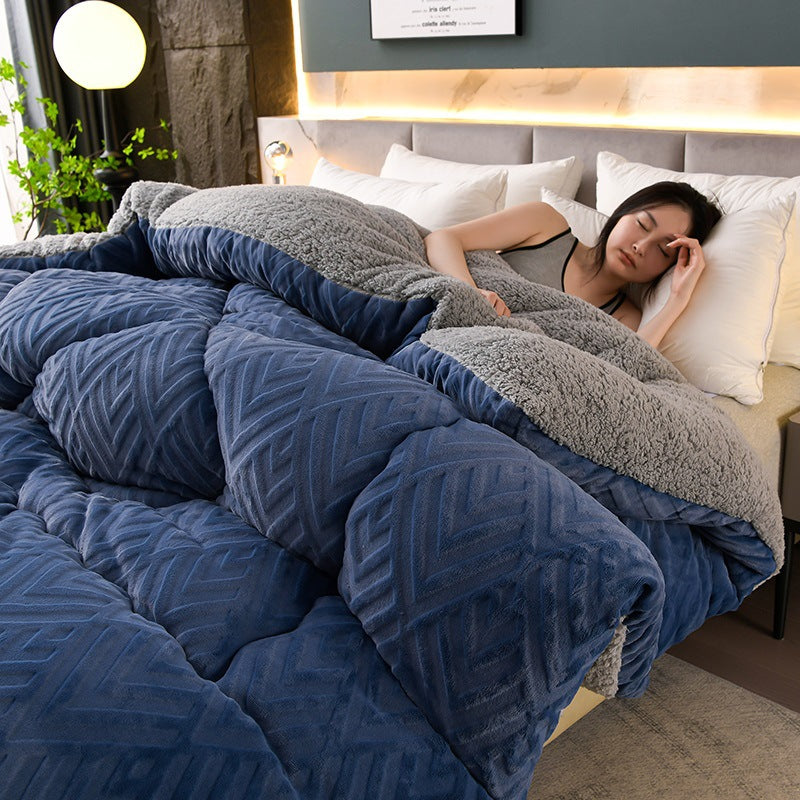 Dikke Sherpa Winterdeken met Quiltkern – Extra Warm, Zacht & Fluffy