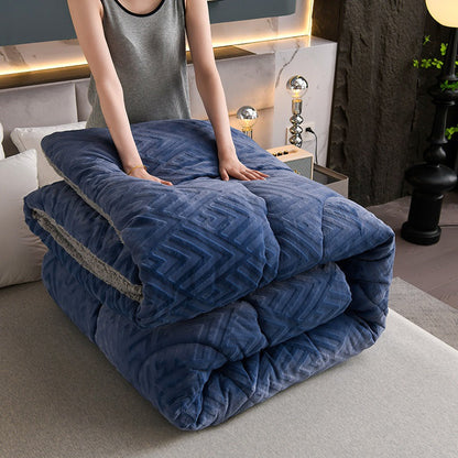 Dikke Sherpa Winterdeken met Quiltkern – Extra Warm, Zacht & Fluffy