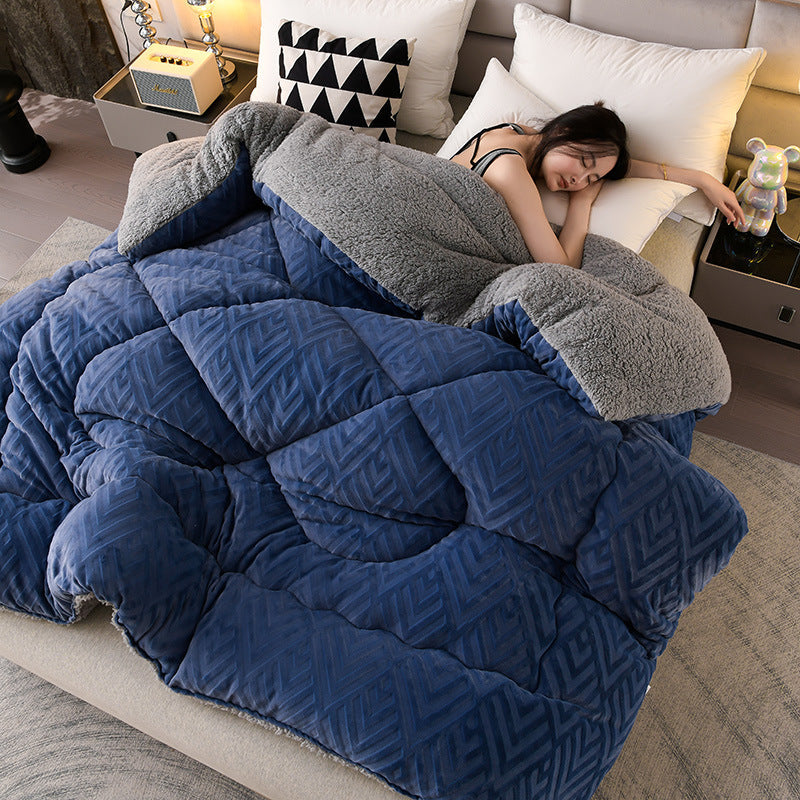Dikke Sherpa Winterdeken met Quiltkern – Extra Warm, Zacht & Fluffy